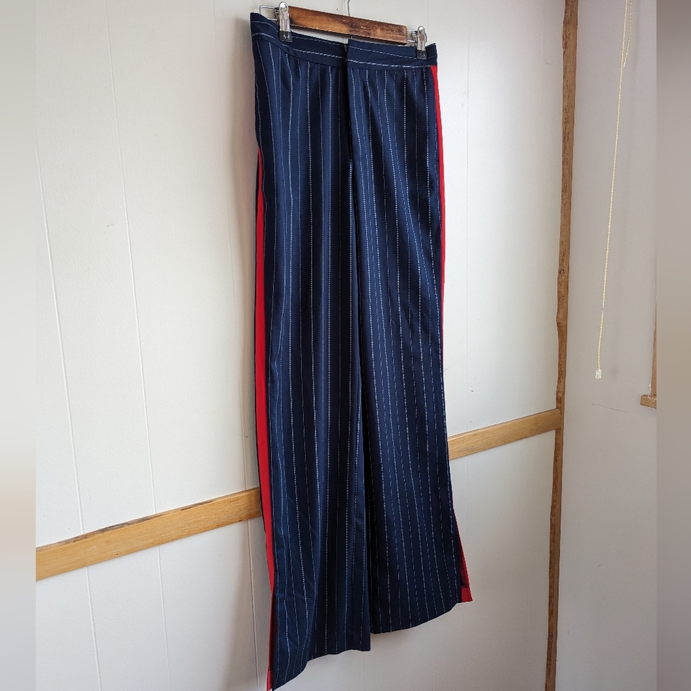 Urban Outfitters Navy Pinstripe Pantsuit with Red Stripe - Picture 13 of 14